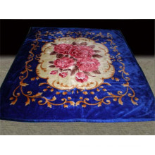 100% polyester soft flower print & carved cheap polyester blanket